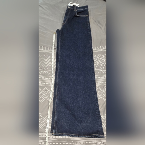 & Other Stories High Waisted Wide Leg Extra Long Length Size 27 - Picture 3 of 9